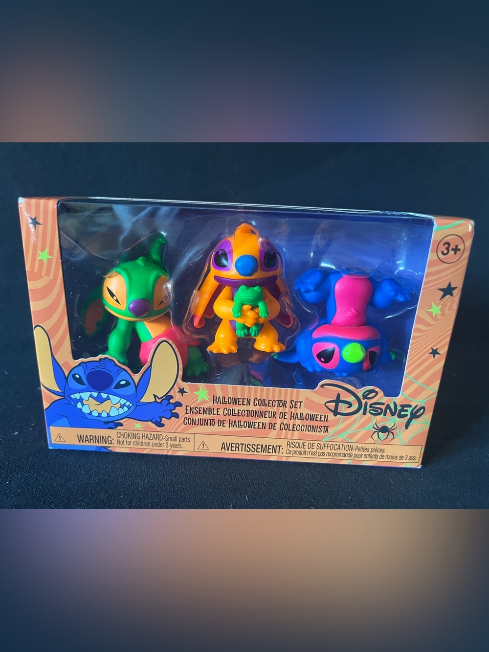 Disney Halloween Collector Set - 3 Colorful Stitch Figures NEW in Box